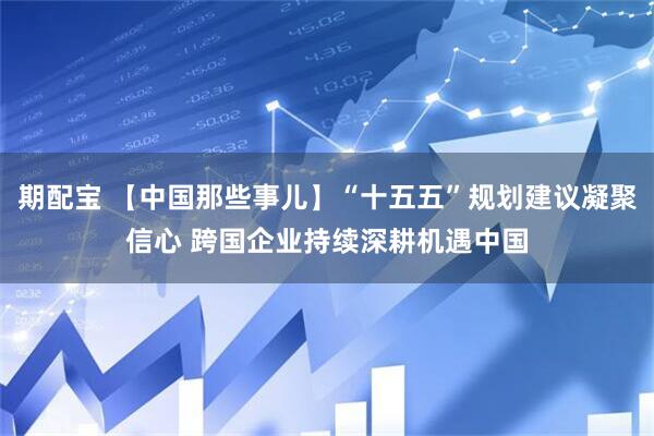 期配宝 【中国那些事儿】“十五五”规划建议凝聚信心 跨国企业持续深耕机遇中国